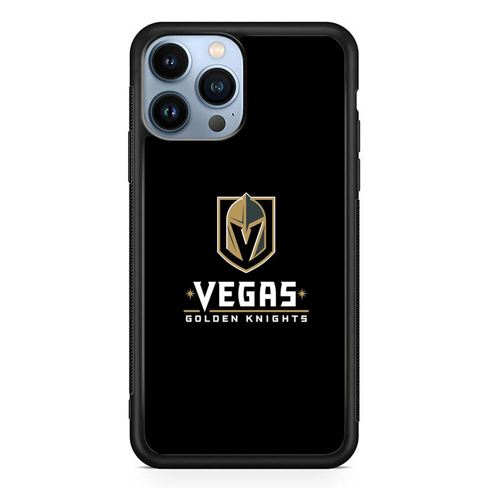 Hockey Vegas Golden Knights NHL 002 iPhone 13 Pro Case-Rubber / Black (2D Case)-Xtracase
