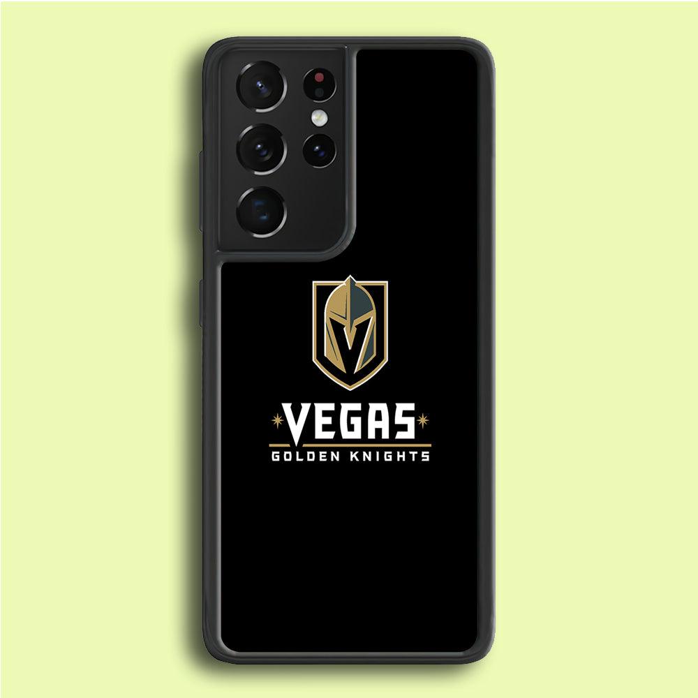 Hockey Vegas Golden Knights NHL 002 Samsung Galaxy S21 Ultra Case-Rubber / White (2D Case)-Xtracase