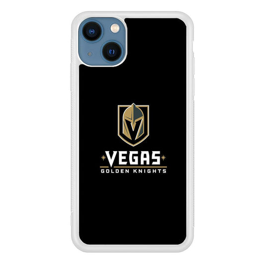 Hockey Vegas Golden Knights NHL 002 iPhone 13 Mini Case-Rubber / White (2D Case)-Xtracase