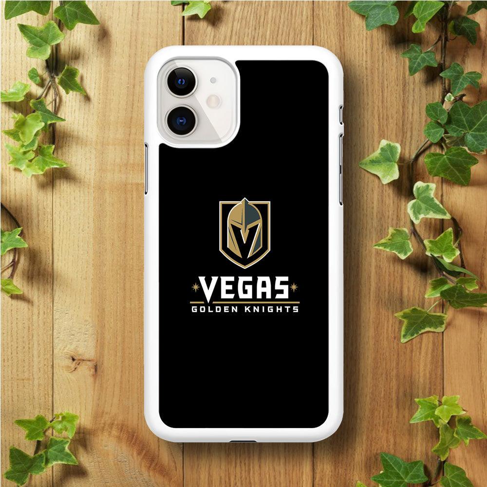 Hockey Vegas Golden Knights NHL 002 iPhone 11 Case-Rubber / White (2D Case)-Xtracase
