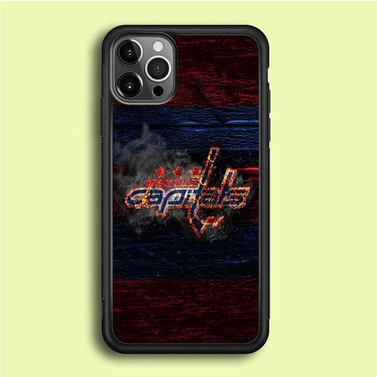 Hockey Washington Capitals NHL 001 iPhone 12 Pro Case-Rubber / Black (2D Case)-Xtracase
