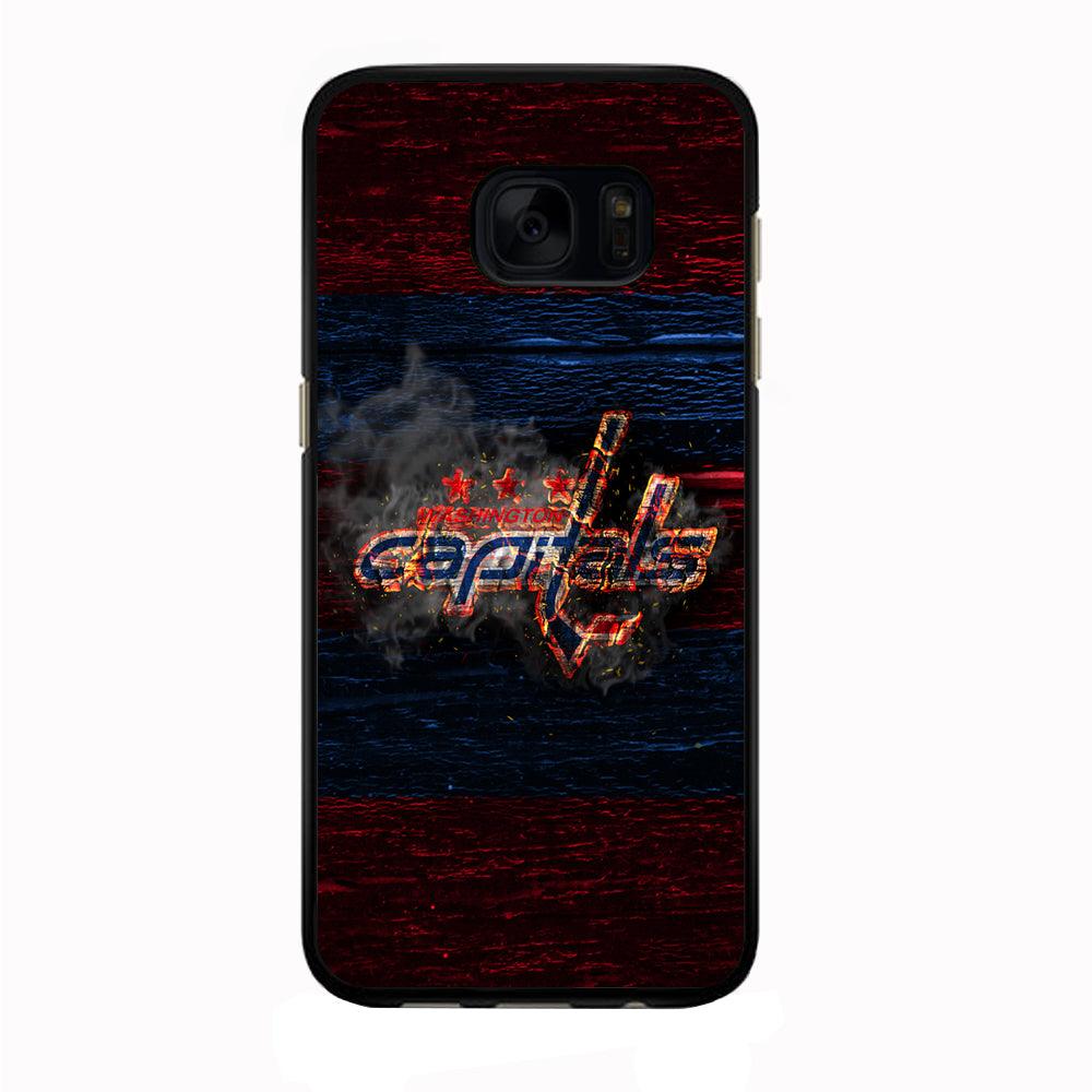 Hockey Washington Capitals NHL 001 Samsung Galaxy S7 Edge Case-Rubber / Black (2D Case)-Xtracase