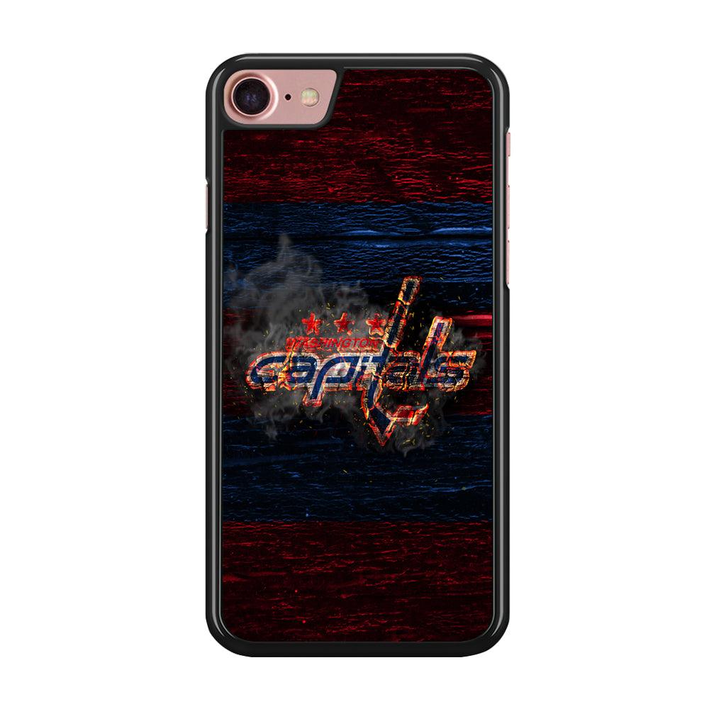 Hockey Washington Capitals NHL 001 iPhone 8 Case-Rubber / Black (2D Case)-Xtracase