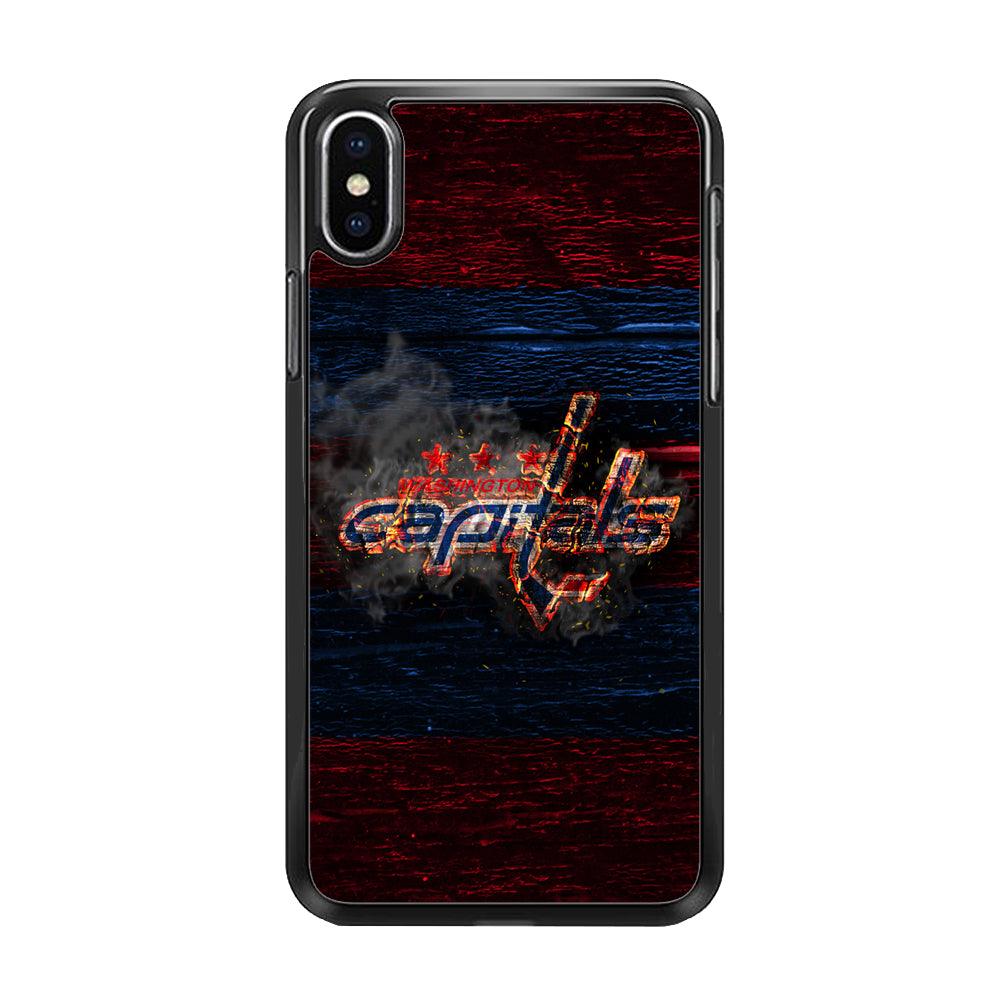 Hockey Washington Capitals NHL 001 iPhone Xs Max Case-Rubber / Black (2D Case)-Xtracase