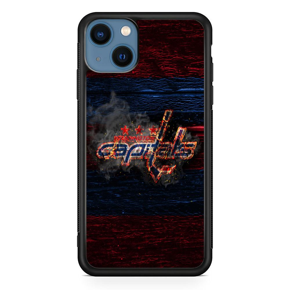 Hockey Washington Capitals NHL 001 iPhone 13 Case-Rubber / Black (2D Case)-Xtracase