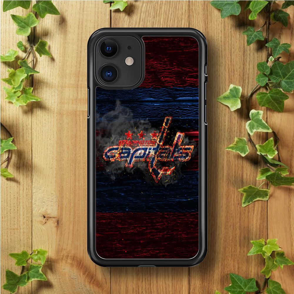 Hockey Washington Capitals NHL 001 iPhone 11 Case-Rubber / Black (2D Case)-Xtracase