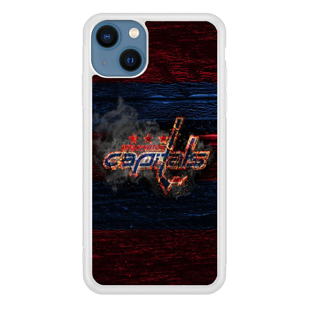 Hockey Washington Capitals NHL 001 iPhone 13 Case-Rubber / White (2D Case)-Xtracase