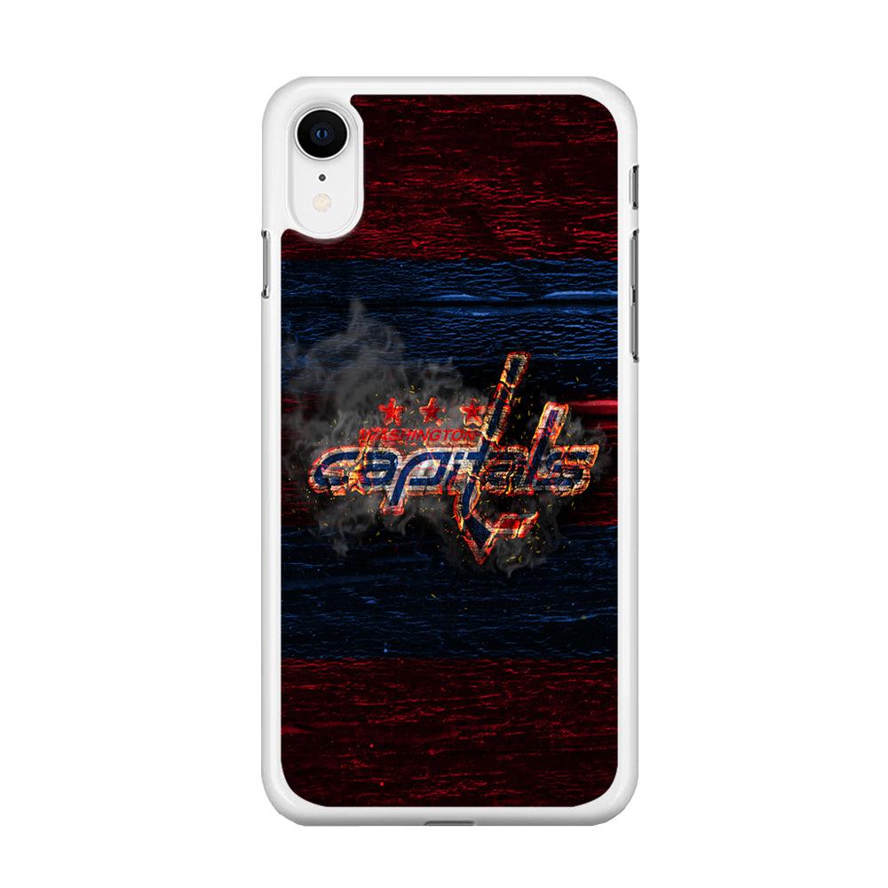 Hockey Washington Capitals NHL 001 iPhone XR Case-Rubber / White (2D Case)-Xtracase