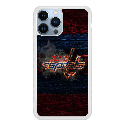 Hockey Washington Capitals NHL 001 iPhone 13 Pro Max Case-Rubber / White (2D Case)-Xtracase