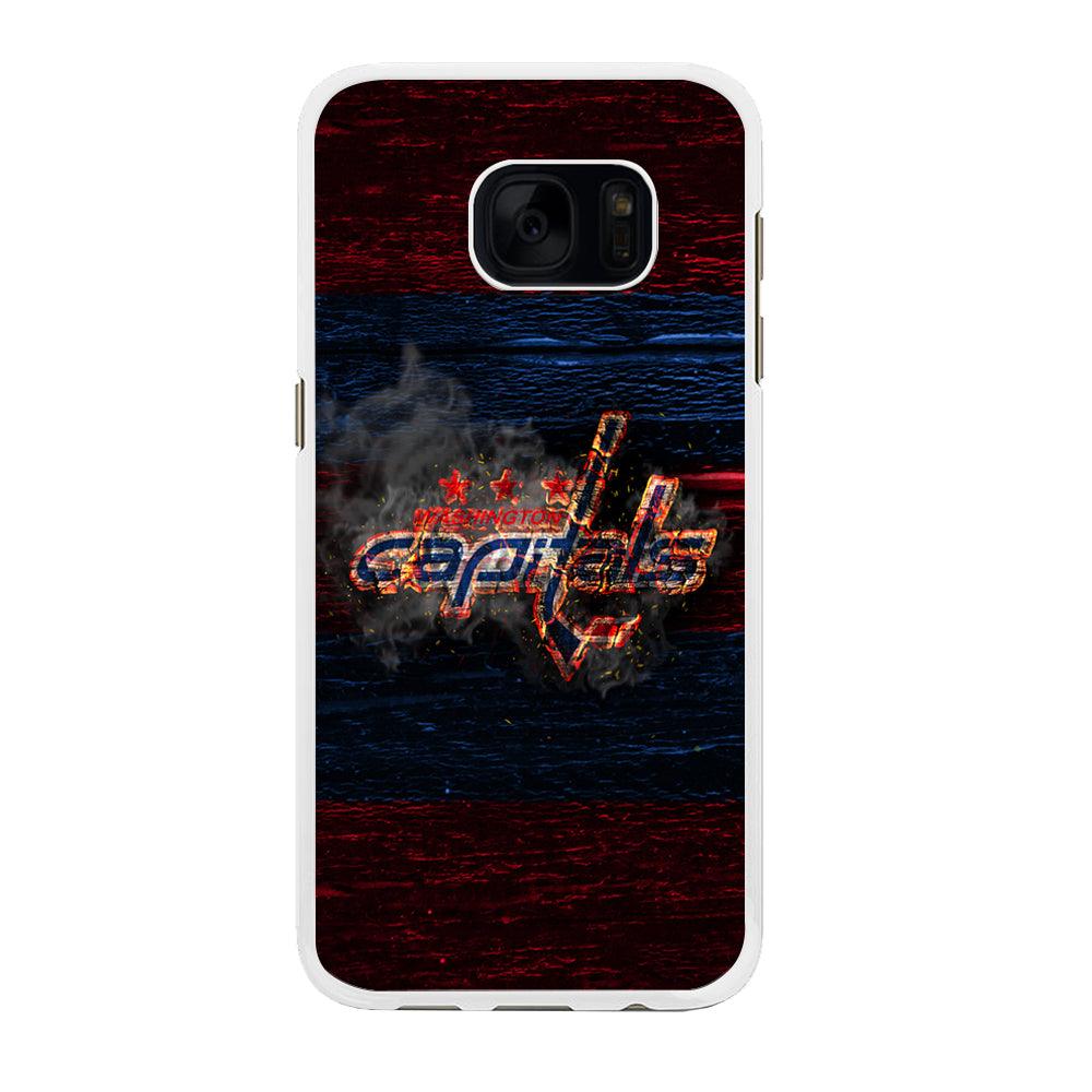 Hockey Washington Capitals NHL 001 Samsung Galaxy S7 Edge Case-Rubber / White (2D Case)-Xtracase