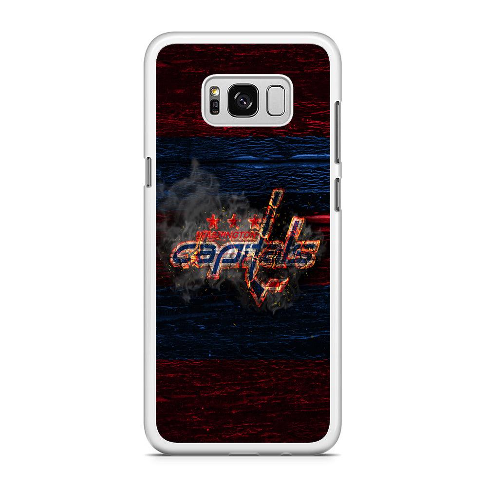 Hockey Washington Capitals NHL 001 Samsung Galaxy S8 Case-Rubber / White (2D Case)-Xtracase