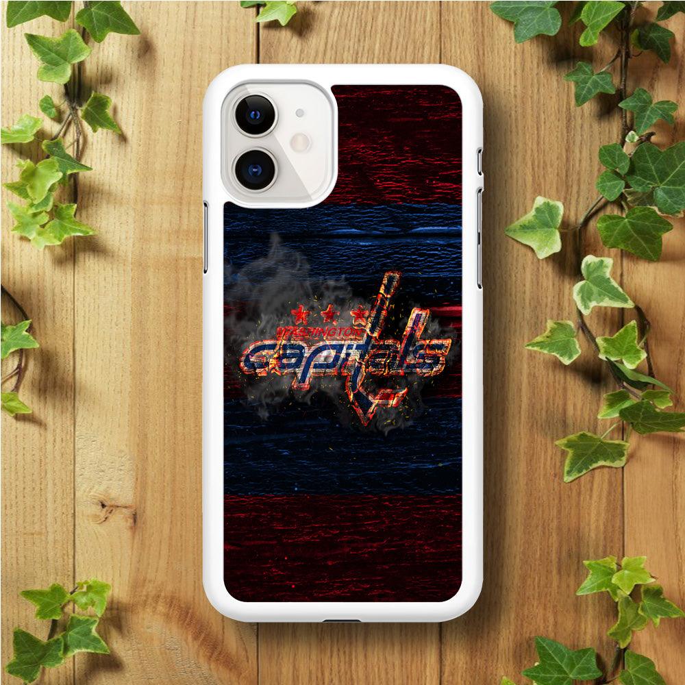 Hockey Washington Capitals NHL 001 iPhone 11 Case-Rubber / White (2D Case)-Xtracase