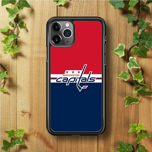 Hockey Washington Capitals NHL 002 iPhone 11 Pro Case-Rubber / Black (2D Case)-Xtracase