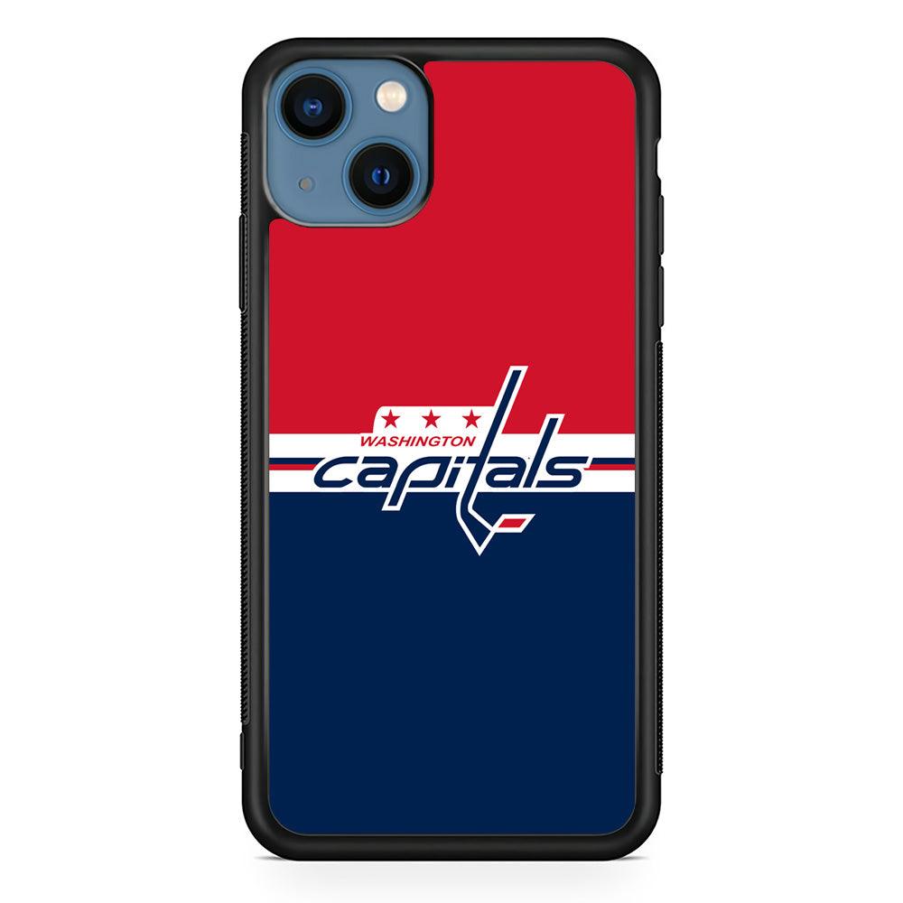 Hockey Washington Capitals NHL 002 iPhone 13 Mini Case-Rubber / Black (2D Case)-Xtracase