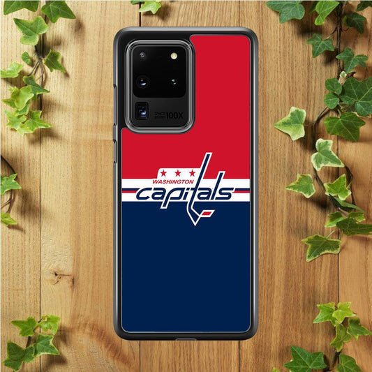 Hockey Washington Capitals NHL 002 Samsung Galaxy S20 Ultra Case-Rubber / Black (2D Case)-Xtracase