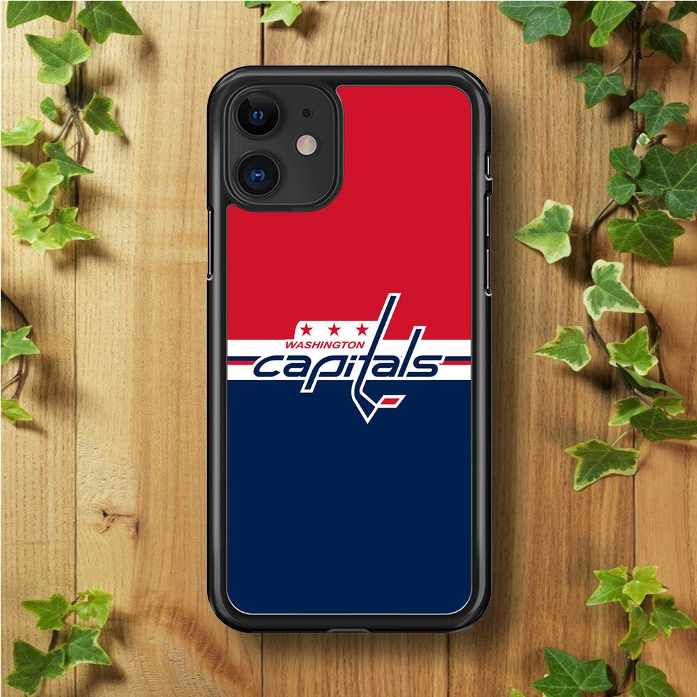 Hockey Washington Capitals NHL 002 iPhone 11 Case-Rubber / Black (2D Case)-Xtracase