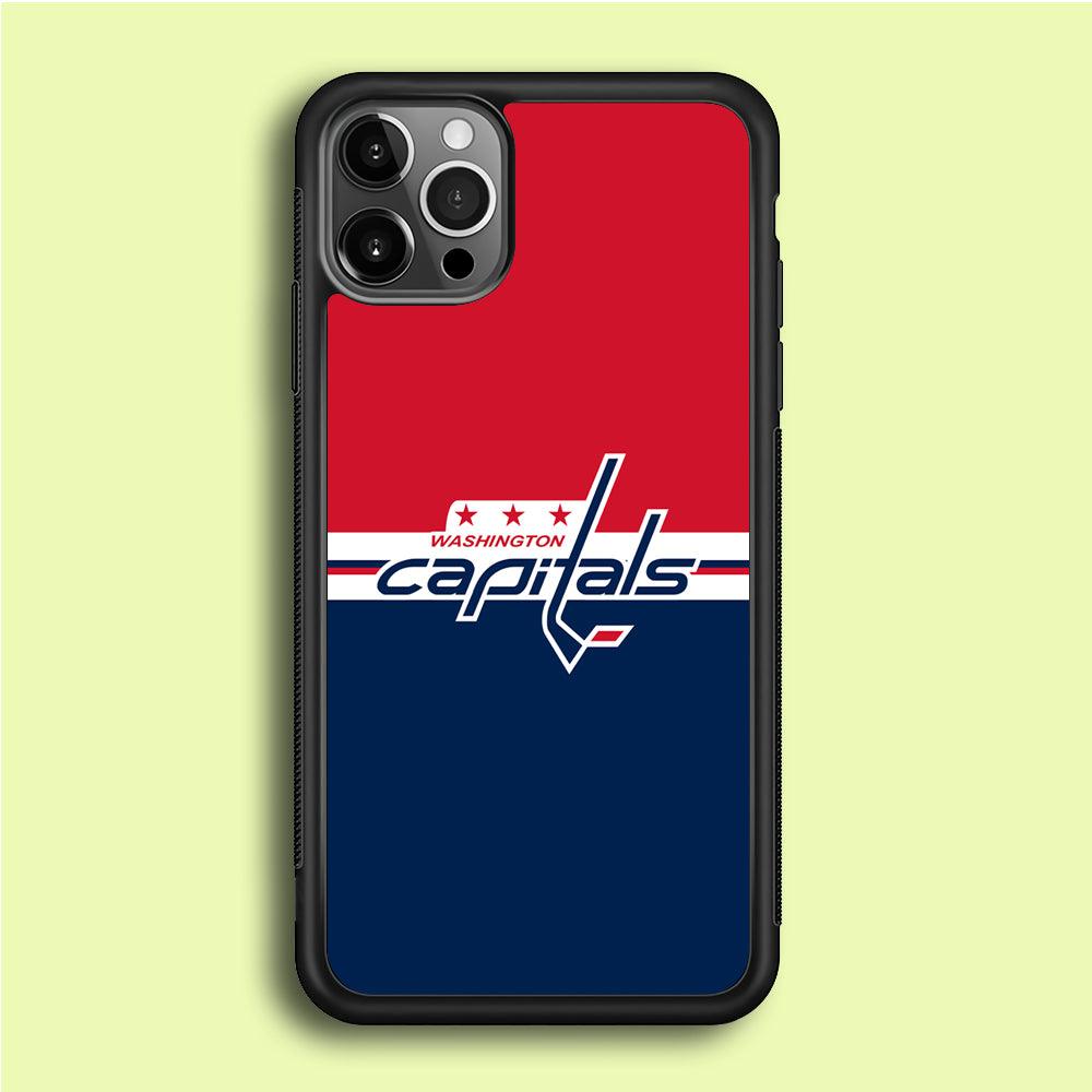 Hockey Washington Capitals NHL 002 iPhone 12 Pro Case-Rubber / Black (2D Case)-Xtracase