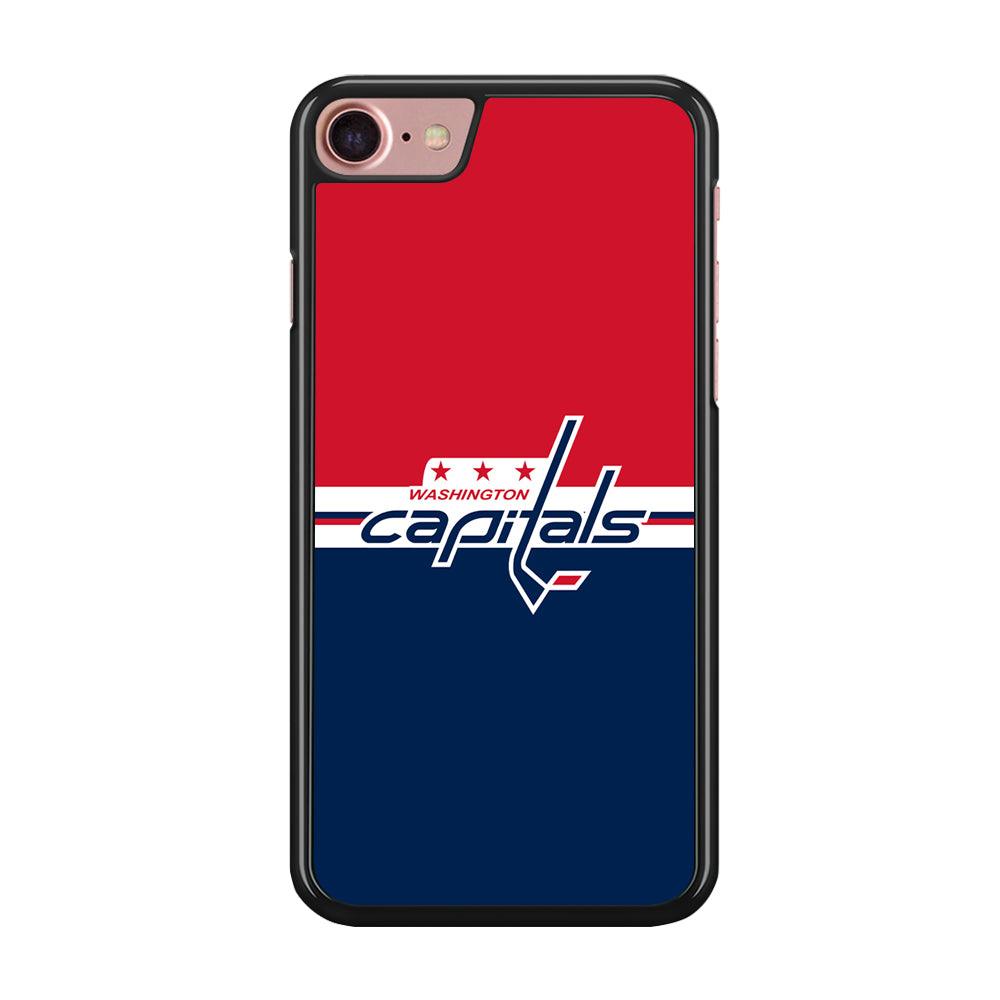 Hockey Washington Capitals NHL 002 iPhone 7 Case-Rubber / Black (2D Case)-Xtracase