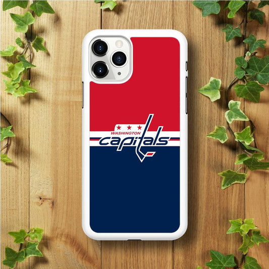 Hockey Washington Capitals NHL 002 iPhone 11 Pro Max Case-Rubber / White (2D Case)-Xtracase