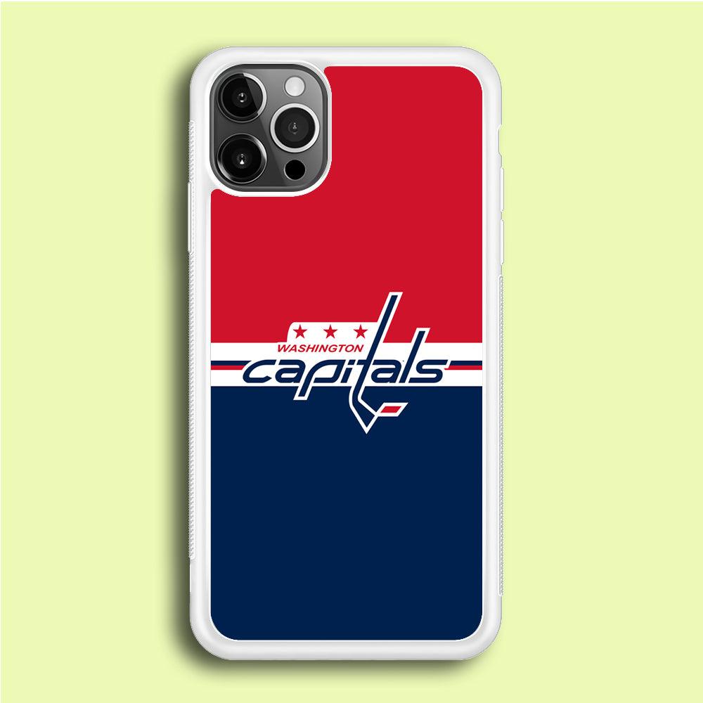 Hockey Washington Capitals NHL 002 iPhone 12 Pro Max Case-Rubber / White (2D Case)-Xtracase
