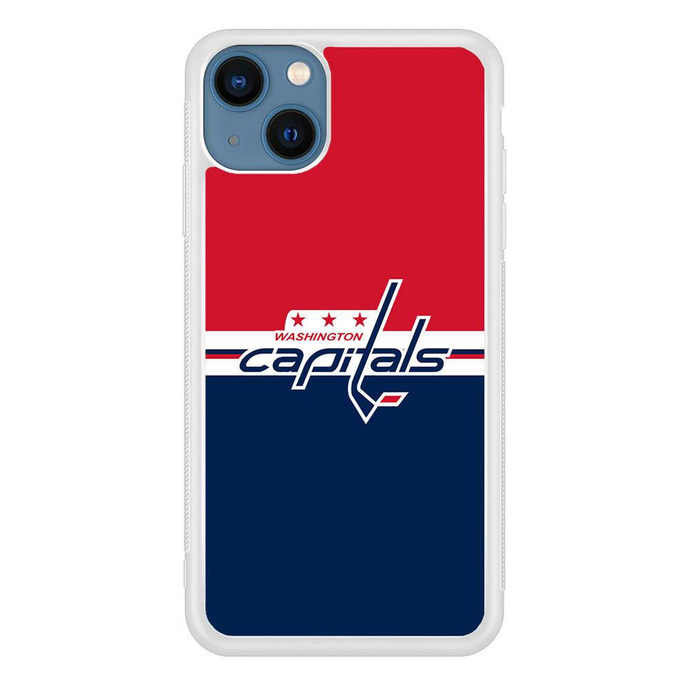Hockey Washington Capitals NHL 002 iPhone 13 Mini Case-Rubber / White (2D Case)-Xtracase