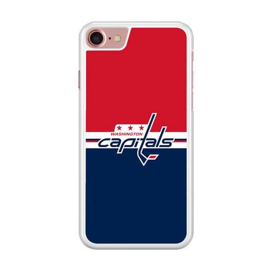 Hockey Washington Capitals NHL 002 iPhone SE 2020 Case-Rubber / White (2D Case)-Xtracase