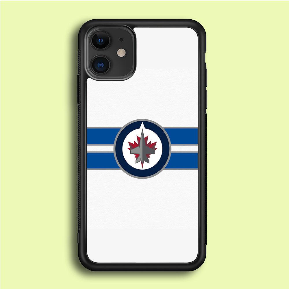Hockey Winnipeg Jets NHL 001 iPhone 12 Mini Case-Rubber / Black (2D Case)-Xtracase