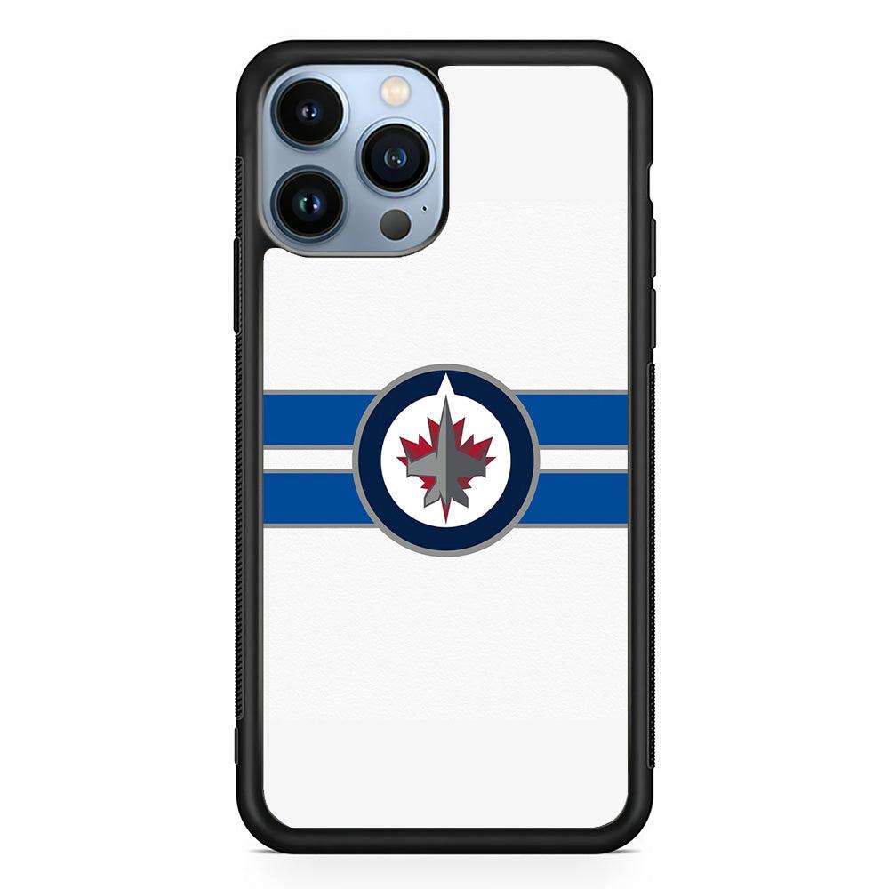 Hockey Winnipeg Jets NHL 001 iPhone 13 Pro Max Case-Rubber / Black (2D Case)-Xtracase