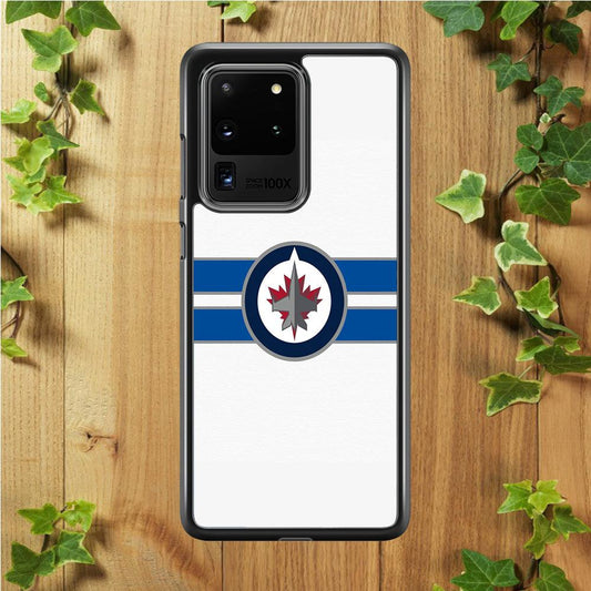 Hockey Winnipeg Jets NHL 001 Samsung Galaxy S20 Ultra Case-Rubber / White (2D Case)-Xtracase