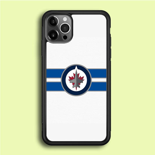 Hockey Winnipeg Jets NHL 001 iPhone 12 Pro Case-Rubber / Black (2D Case)-Xtracase