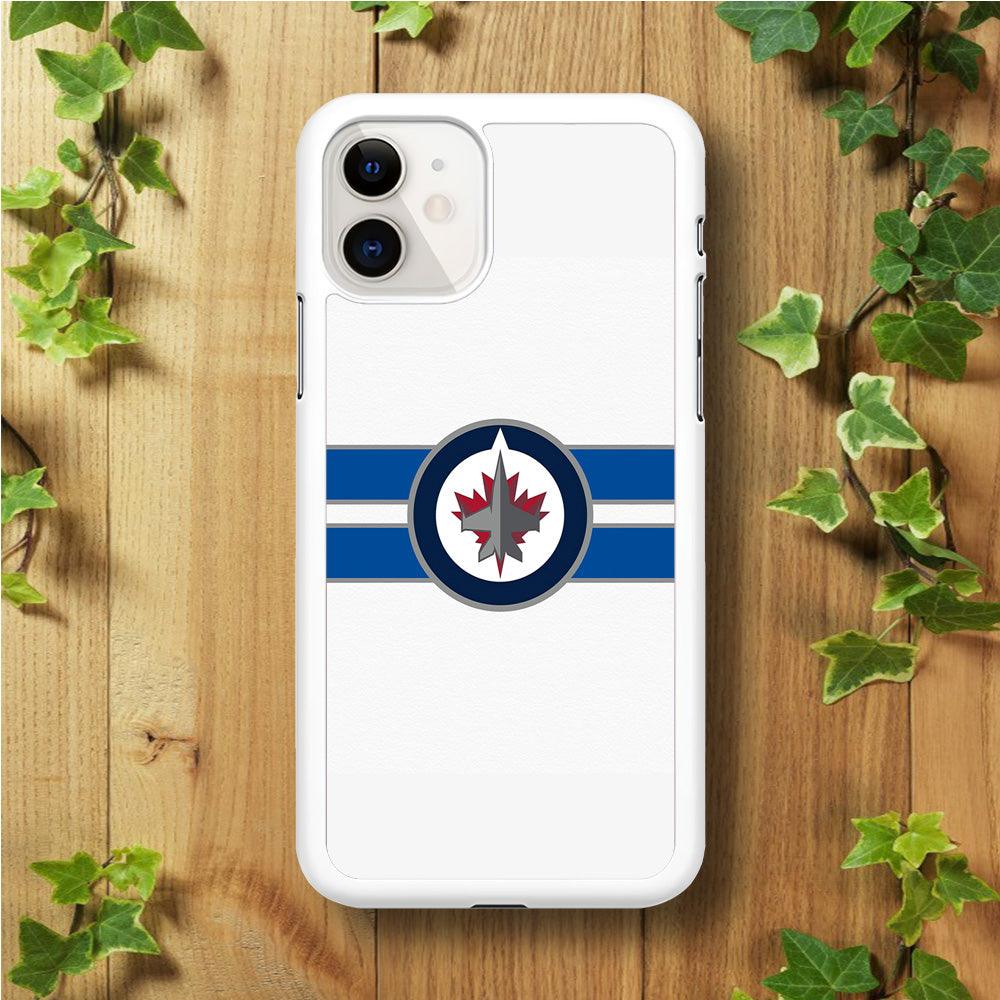 Hockey Winnipeg Jets NHL 001 iPhone 11 Case-Rubber / White (2D Case)-Xtracase
