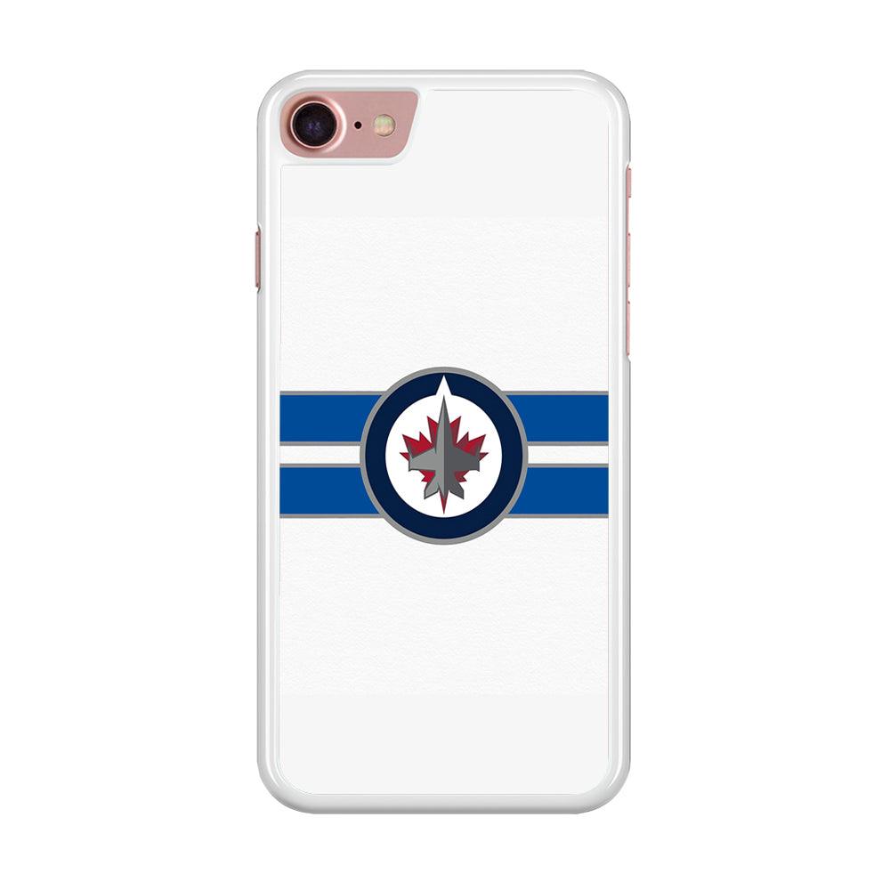 Hockey Winnipeg Jets NHL 001 iPhone SE 2020 Case-Rubber / White (2D Case)-Xtracase