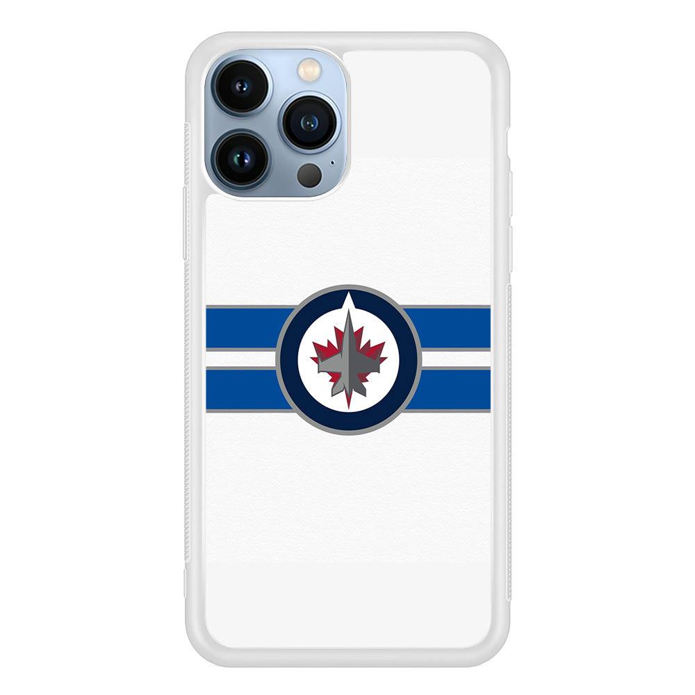Hockey Winnipeg Jets NHL 001 iPhone 13 Pro Max Case-Rubber / White (2D Case)-Xtracase