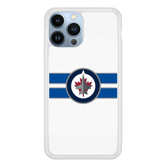 Hockey Winnipeg Jets NHL 001 iPhone 13 Pro Max Case-Rubber / White (2D Case)-Xtracase