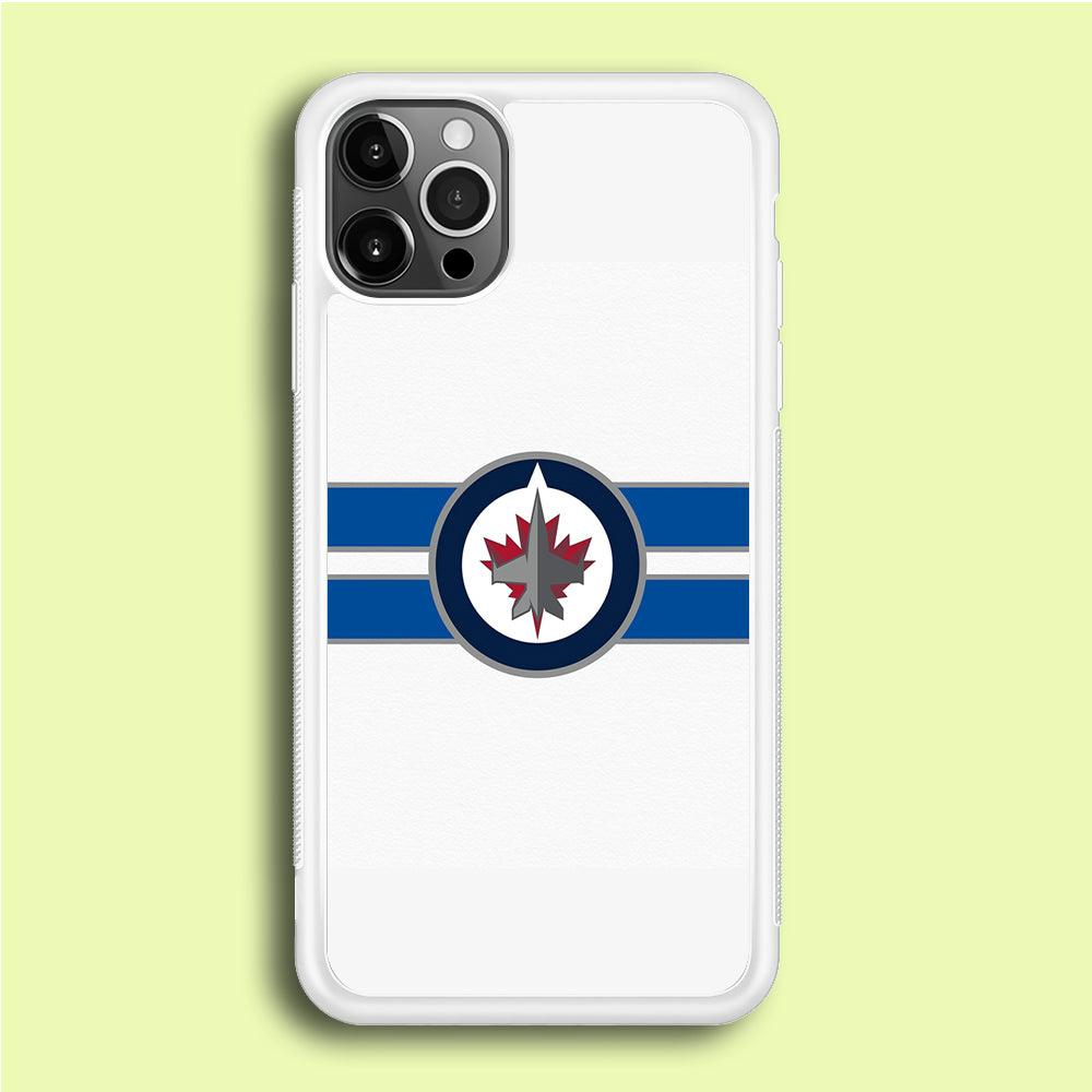 Hockey Winnipeg Jets NHL 001 iPhone 12 Pro Case-Rubber / White (2D Case)-Xtracase