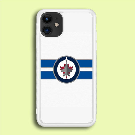 Hockey Winnipeg Jets NHL 001 iPhone 12 Case-Rubber / White (2D Case)-Xtracase