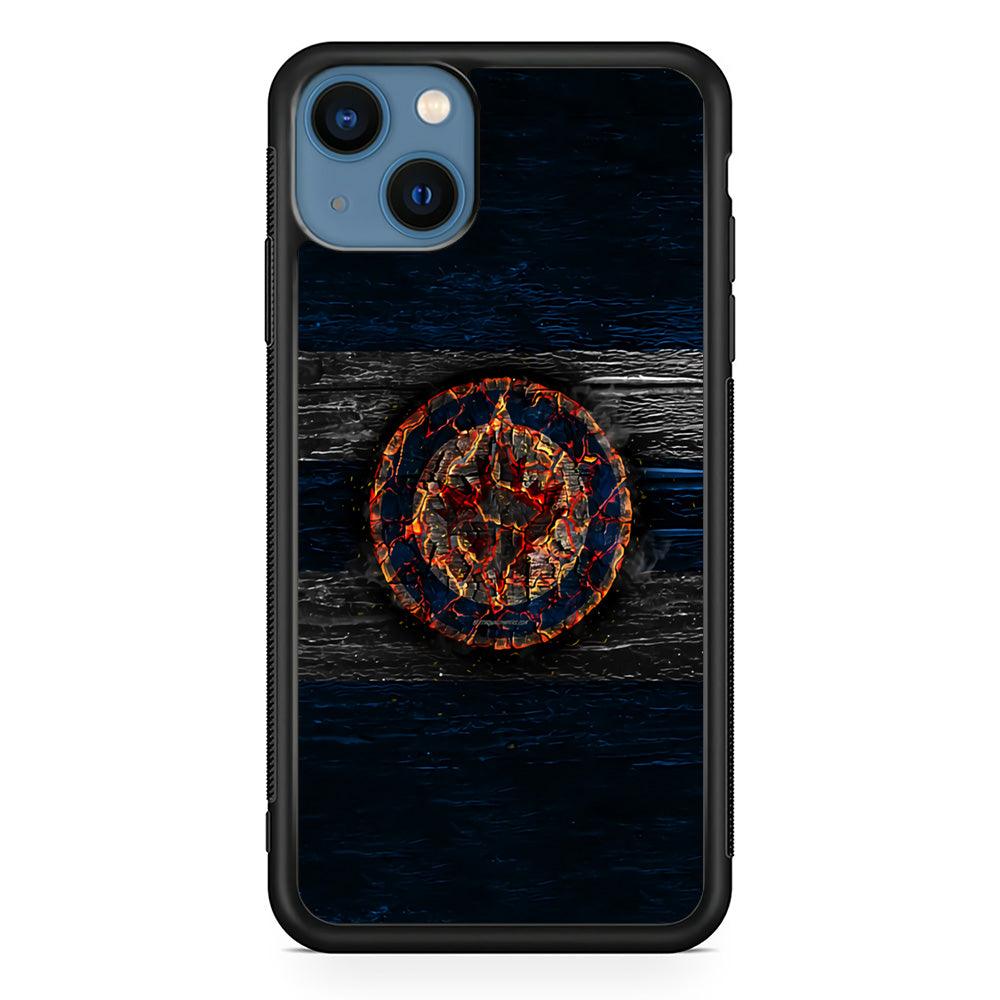Hockey Winnipeg Jets NHL 002 iPhone 13 Mini Case-Rubber / Black (2D Case)-Xtracase