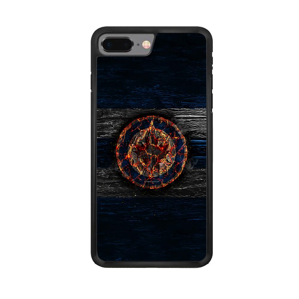 Hockey Winnipeg Jets NHL 002 iPhone 8 Plus Case-Rubber / Black (2D Case)-Xtracase