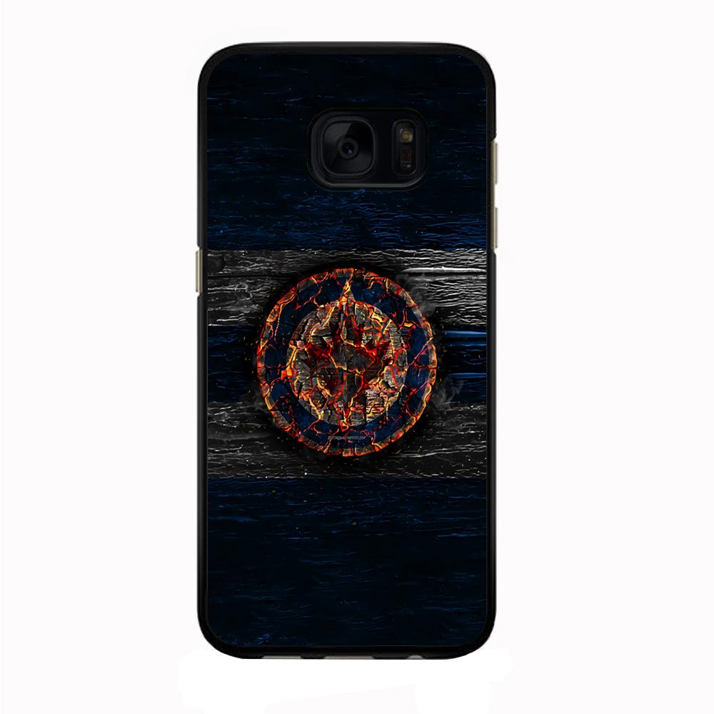 Hockey Winnipeg Jets NHL 002 Samsung Galaxy S7 Edge Case-Rubber / Black (2D Case)-Xtracase