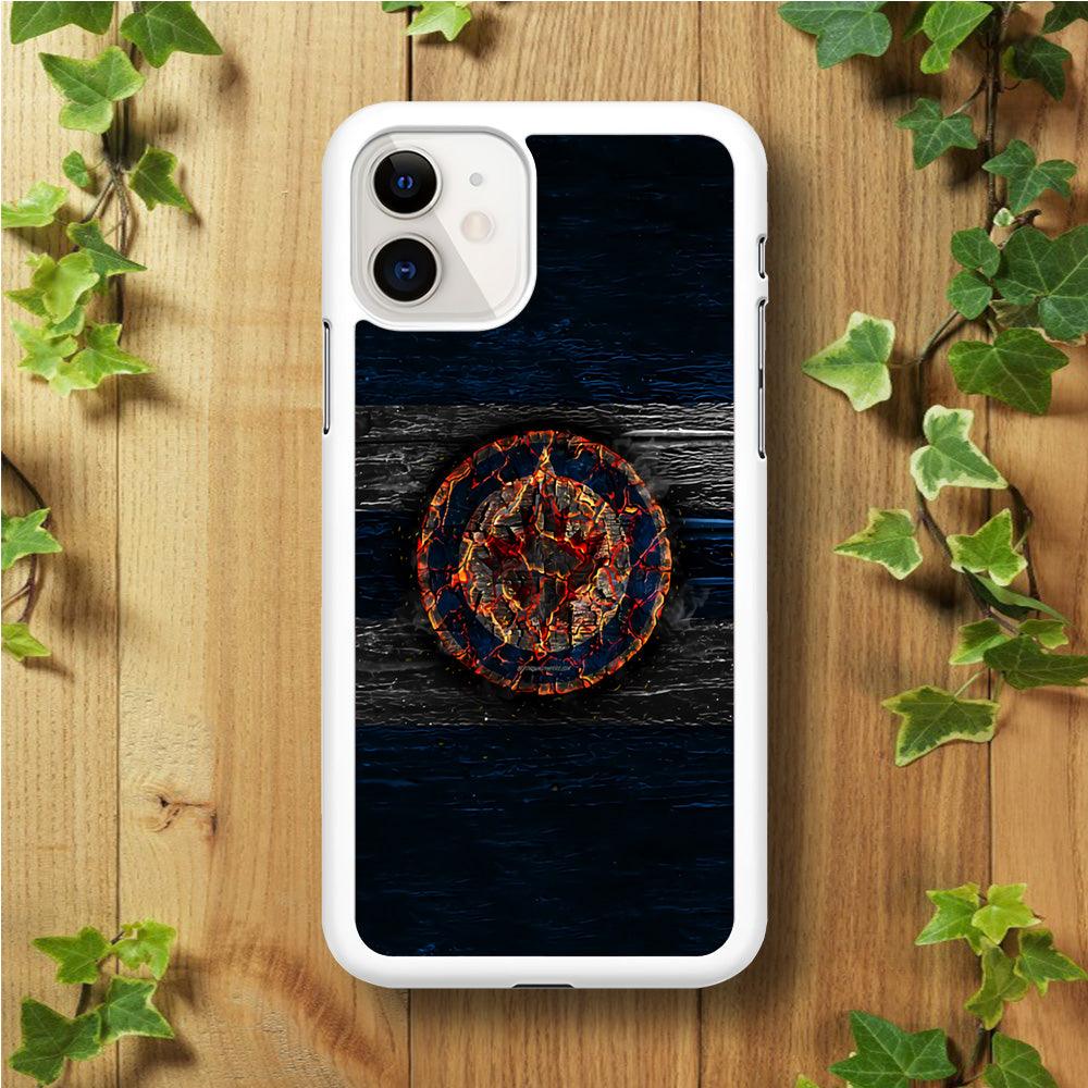 Hockey Winnipeg Jets NHL 002 iPhone 11 Case-Rubber / Black (2D Case)-Xtracase
