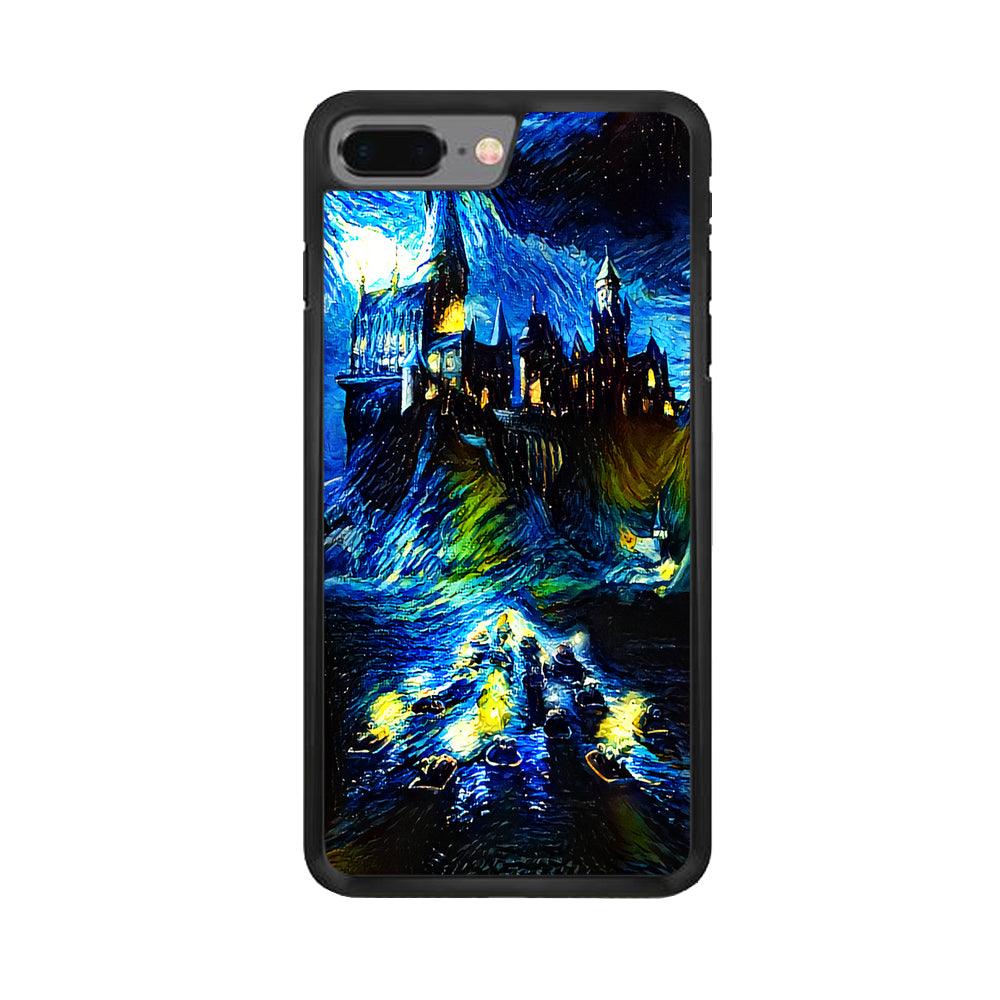 Hogwarts Starry Night iPhone 7 Plus Case-Rubber / Black (2D Case)-Xtracase