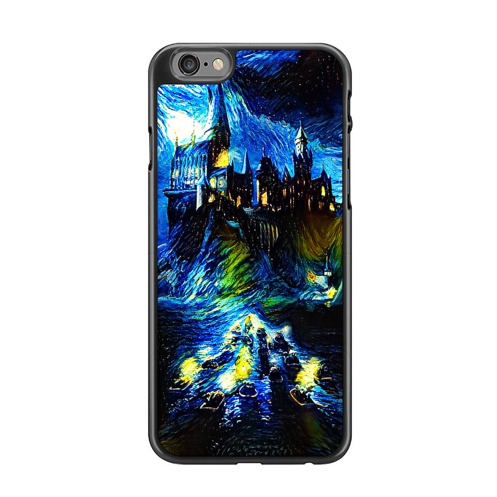 Hogwarts Starry Night iPhone 6 | 6s Case-Rubber / Black (2D Case)-Xtracase