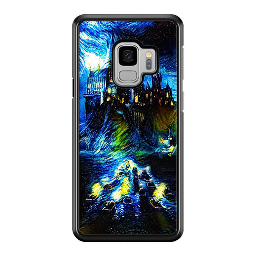 Hogwarts Starry Night Samsung Galaxy S9 Case-Rubber / Black (2D Case)-Xtracase
