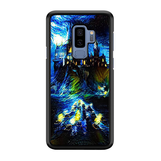 Hogwarts Starry Night Samsung Galaxy S9 Plus Case-Rubber / Black (2D Case)-Xtracase