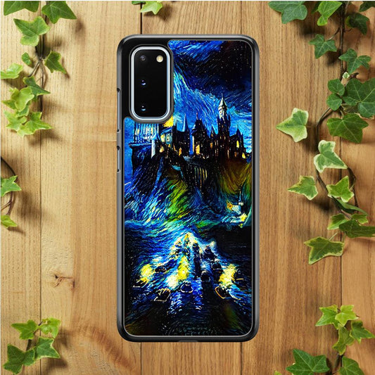Hogwarts Starry Night Samsung Galaxy S20 Case-Rubber / White (2D Case)-Xtracase
