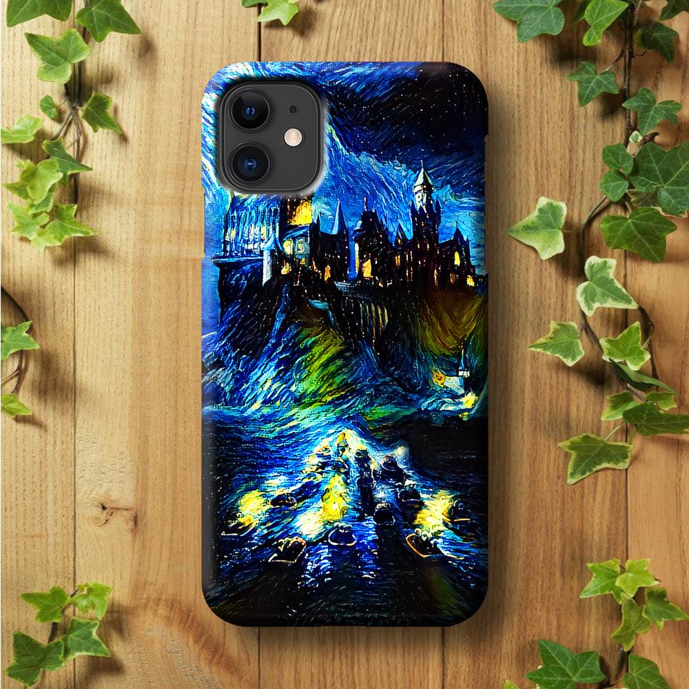 Hogwarts Starry Night iPhone 11 Case-Plastic / Full Wrap (3D Case)-Xtracase