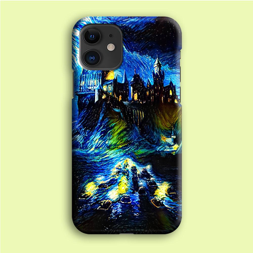 Hogwarts Starry Night iPhone 12 Mini Case-Plastic / Full Wrap (3D Case)-Xtracase
