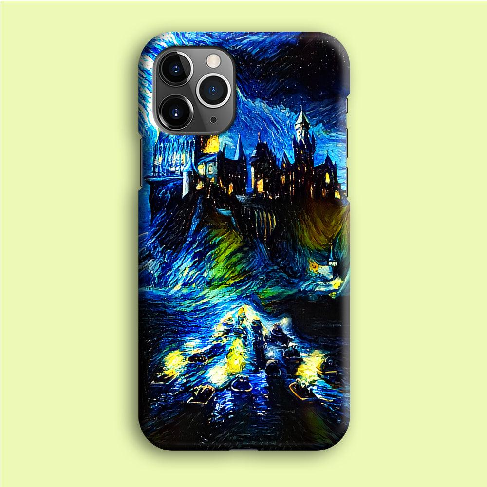 Hogwarts Starry Night iPhone 12 Pro Case-Plastic / Full Wrap (3D Case)-Xtracase