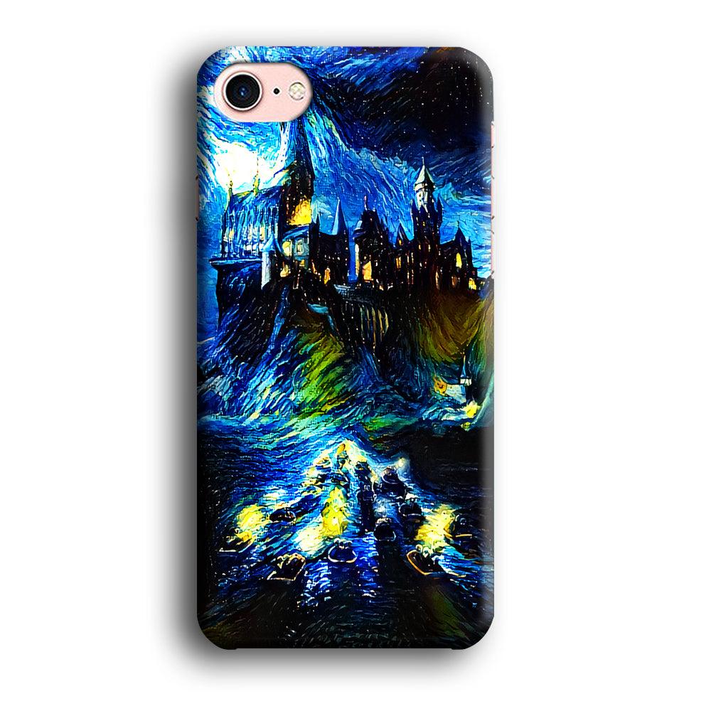 Hogwarts Starry Night iPhone SE 2020 Case-Plastic / Full Wrap (3D Case)-Xtracase