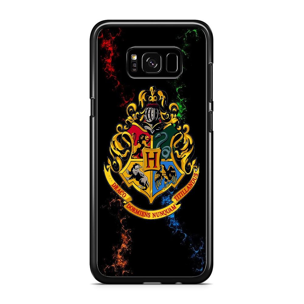 Hogwarts Symbol Black Samsung Galaxy S8 Case-Rubber / Black (2D Case)-Xtracase